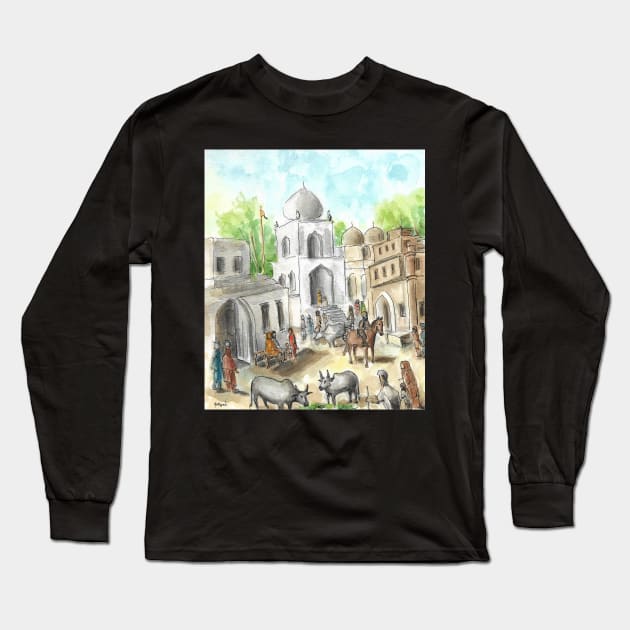 Punjab Village 2 Long Sleeve T-Shirt by sukhpalgrewal